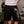 Baggy Jort CHILL negro unisex 300gr — algodón burda con estampado calligráfico gótico en pierna y efecto tela sobrante en pretina, streetwear hecho en Colombia