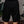 Baggy Jort CHILL negro unisex 300gr — algodón burda con estampado calligráfico gótico en pierna y efecto tela sobrante en pretina, streetwear hecho en Colombia