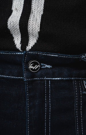 Barrel jeans azul corte curvo CHILL - denim streetwear hecho en colombia