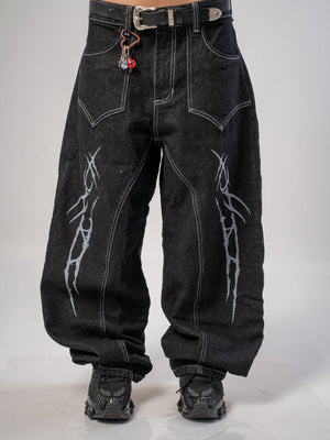 Barrel jeans corte curvo CHILL - denim streetwear hecho en Colombia