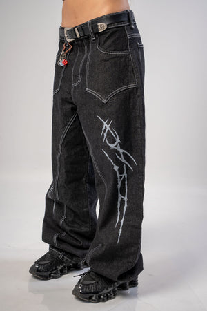 Barrel jeans corte curvo CHILL - denim streetwear hecho en Colombia