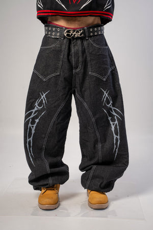 Barrel jeans corte curvo CHILL - denim streetwear hecho en Colombia