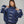 Camibuzo Ondas CHILL azul marino oversize — tela scuba con alamares estilo asiático, zigzags en sesgo aéreo y cierre, streetwear hecho en Colombia