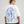 Camiseta María Protégenos CHILL oversize blanca — algodón peruano 250gr con estampado Virgen María barroco azul cobalto en serigrafía, streetwear hecho en Colombia