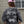 Camiseta Demon CHILL washed oversize gris — algodón peinado con estampado tribal en serigrafía alto relieve, streetwear gótico hecho en Colombia