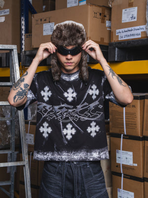 Camiseta boxy fit distressed CHILL - streetwear colombiano