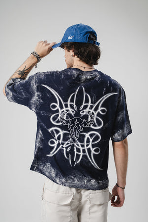 Camiseta boxy fit distressed CHILL - streetwear colombiano