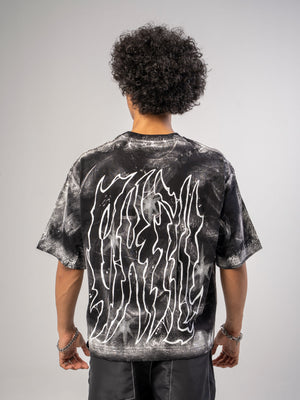 Camiseta boxy fit distressed CHILL — streetwear colombiano