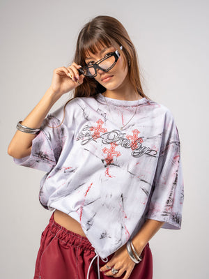 Camiseta oversize fit distressed CHILL — streetwear colombiano