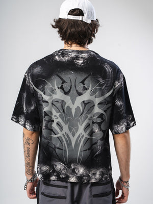 Camiseta boxy fit distressed CHILL - streetwear colombiano