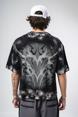 Camiseta boxy fit distressed CHILL - streetwear colombiano