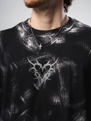 Camiseta boxy fit distressed CHILL - streetwear colombiano