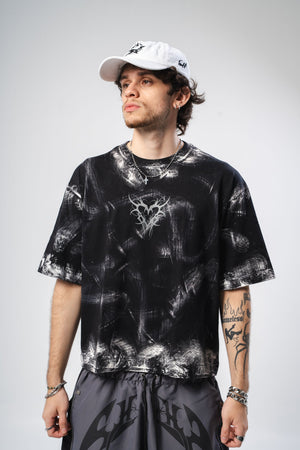 Camiseta boxy fit distressed CHILL - streetwear colombiano
