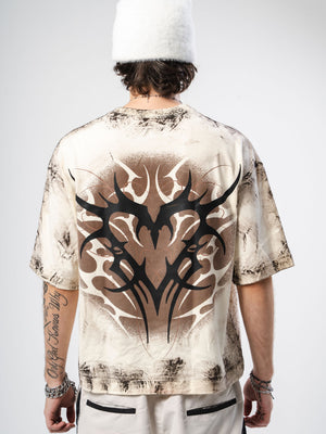 Camiseta oversized fit distressed CHILL - streetwear colombiano