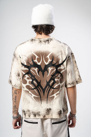 Camiseta oversized fit distressed CHILL - streetwear colombiano
