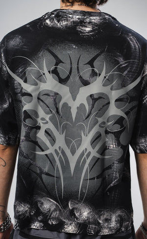 Camiseta boxy fit distressed CHILL - streetwear colombiano
