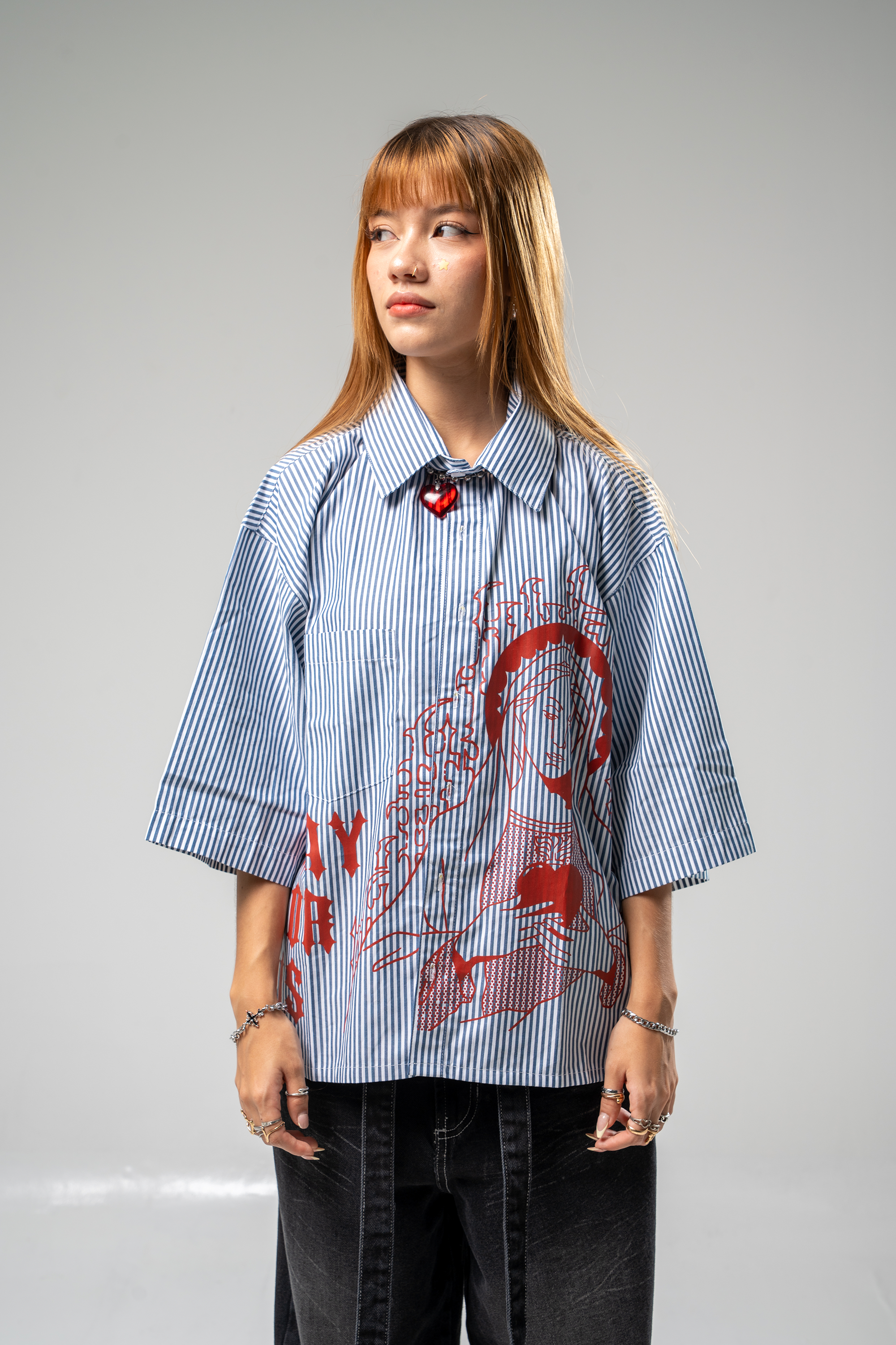 CAMISA BOTONES PRAY FOR US