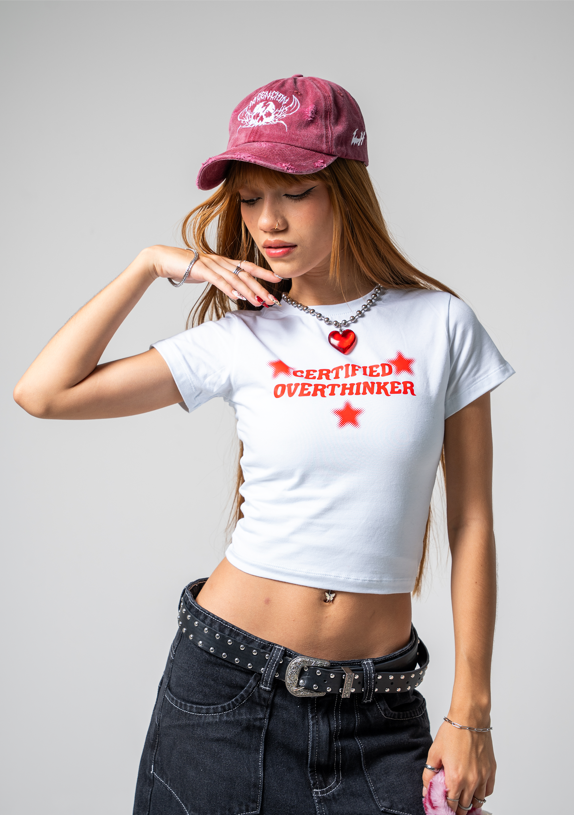 Baby Tee Certified Overthinker