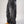 Jeans baggy CHILL negro washed — denim con bordes deshilachados curvos y bordado tribal, streetwear hecho en Colombia