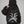 Hoodie con cierre From The Void CHILL negro oversize 400gr — algodón 100% unisex con estampado gótico demonio en serigrafía, cierre YKK y efectos raw edge, streetwear hecho en Colombia