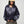 Hoodie con cierre Gryphon CHILL azul marino oversize unisex 330gr — algodón con estampado heráldico de grifos en serigrafía blanca en pecho y mangas, streetwear hecho en Colombia