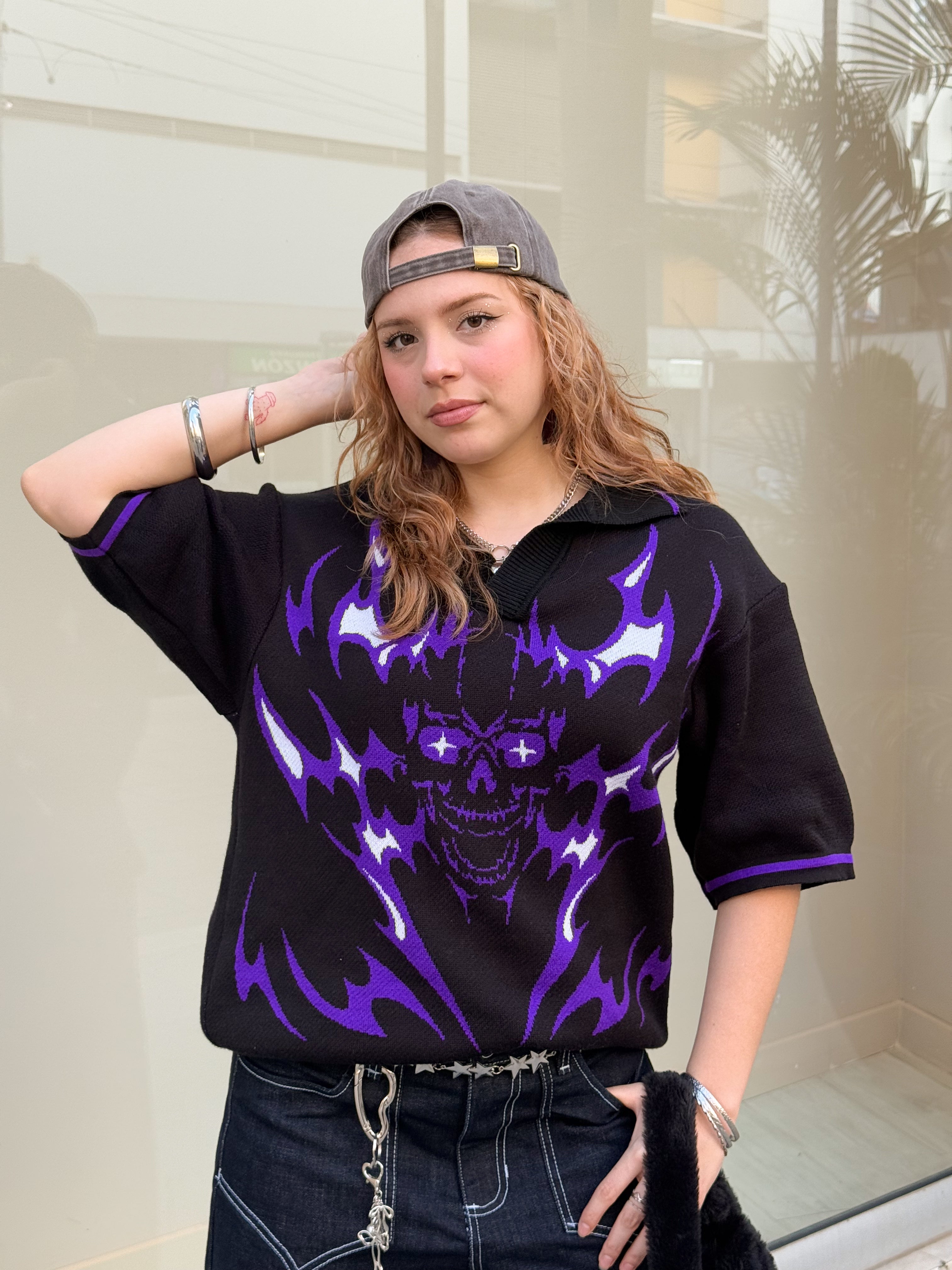 Camiseta Tejida Skeleton