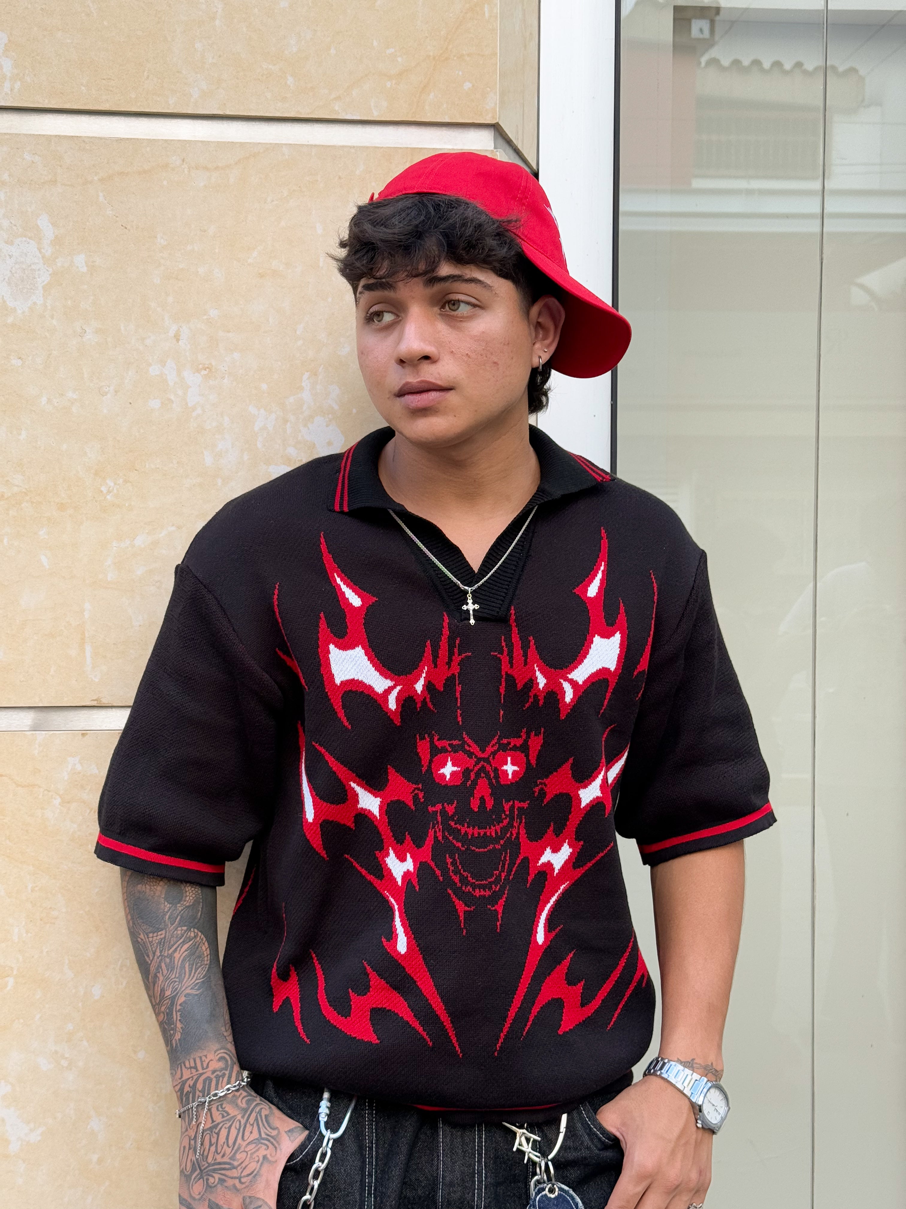 Camiseta Tejida Skeleton