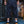 Jorts CHILL azul raw denim — bermuda baggy con estampado tribal serigrafía, streetwear hecho en Colombia