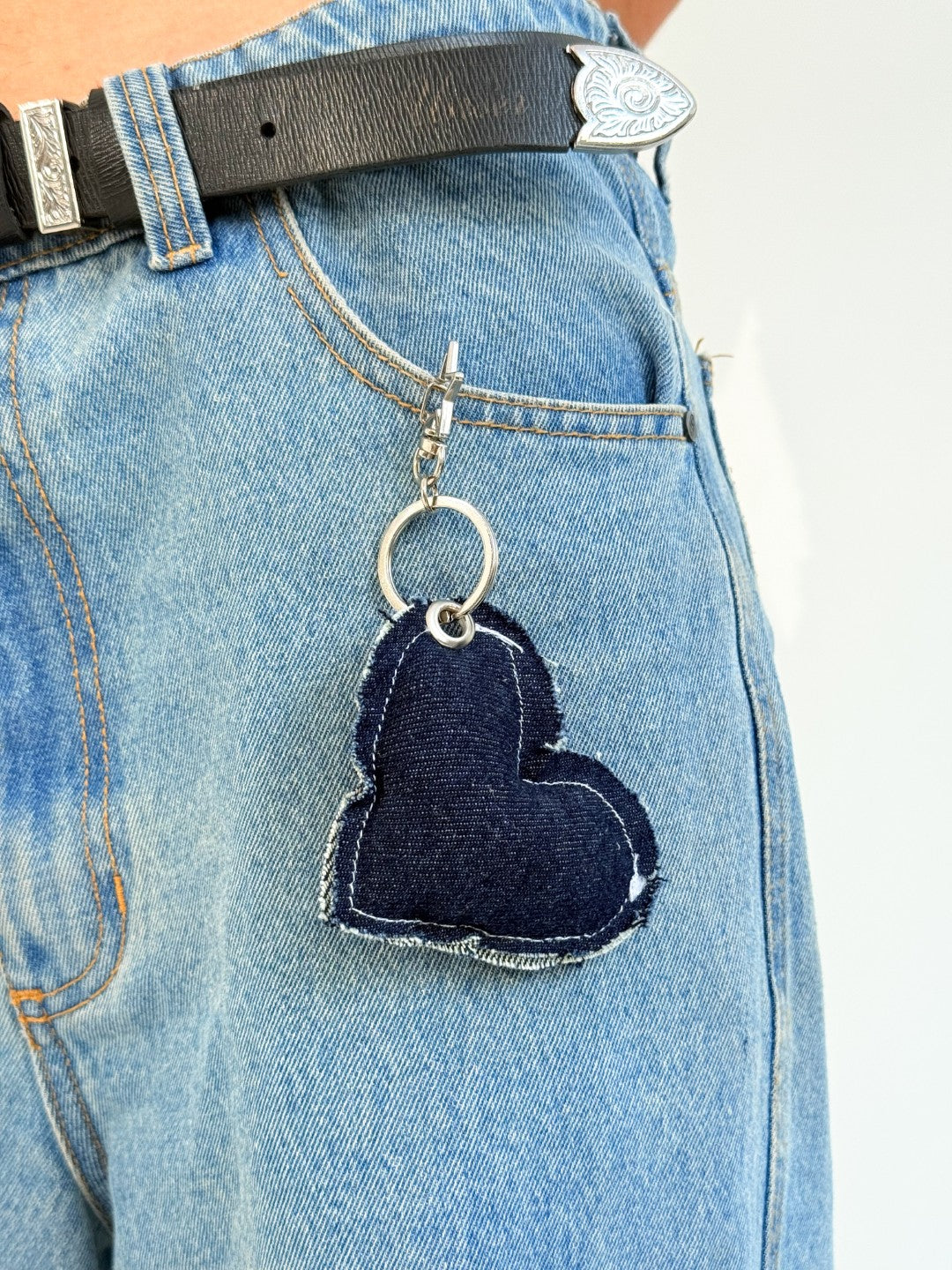 LLAVERO DENIM HEART