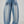 Spider Lily Jean CHILL celeste barrel — denim 100% algodón unisex con estampado floral tribal en pierna y bordado en bolsillos traseros, streetwear hecho en Colombia