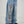 Spider Lily Jean CHILL celeste barrel — denim 100% algodón unisex con estampado floral tribal en pierna y bordado en bolsillos traseros, streetwear hecho en Colombia