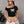 Top off shoulder Chill Butterfly CHILL negro cropped — algodón spandex con manga asimétrica y mariposa encaje en serigrafía crema, top femenino streetwear hecho en Colombia