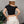 Top off shoulder Chill Butterfly CHILL negro cropped — algodón spandex con manga asimétrica y mariposa encaje en serigrafía crema, top femenino streetwear hecho en Colombia