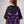 Polo tejido CHILL boxy fit negro con calavera flameada morada — streetwear gótico hecho en Colombia