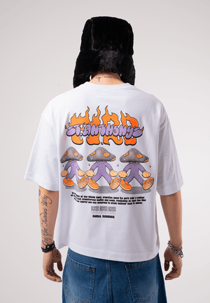 Camiseta boxy fit CHILL — streetwear hecho en Colombia